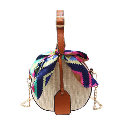 

Straw Beach Shoulder Bag Messenger Purse Chain Crossbody Women Handbags