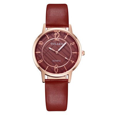 

Hot Women Watches Digital Dial Ladies Analog Quartz Wristwatch Solid Color Leather Strap Clock Casual Gift Zegarki Damskie