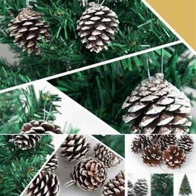 

9pcsset Christmas PineCones Baubles Santa Claus Xmas Tree Party DecorOrnament