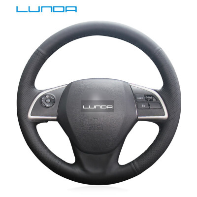 

LUNDA Leather Car Steering Wheel Cover for Mitsubishi Outlander 2013 2014 Mirage 2014 ASX L200 Custom made Steering cover