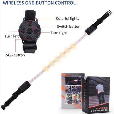 

Wireless Remote Control LED Warning Light Outdoor Indicator Cycling Flashlight Warning USB Charge Safety Reflective Waistband