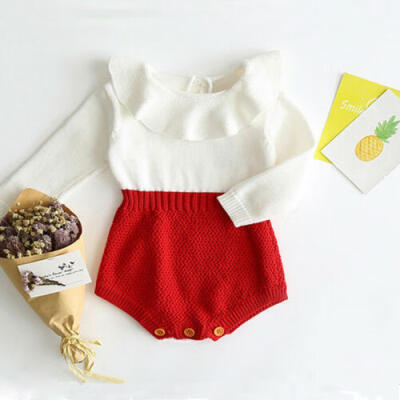 

Newborn Baby Girl Wool Knitting Top Romper Shorts Warm Outfits Winter Clothes UK