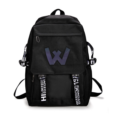

Reflective double shoulder bag Mens Leisure Travel backpack Light Waterproof Student schoolbag simple Travel Business computer ba