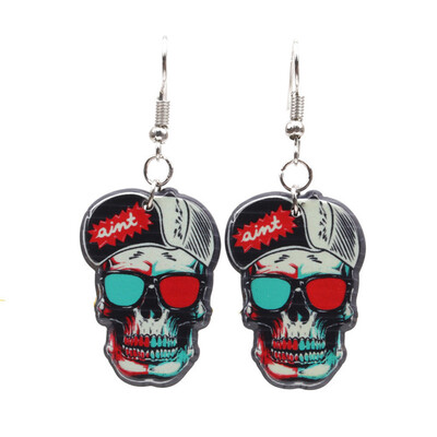 

Halloween Fashion Cartoon Zombie skull Earrings