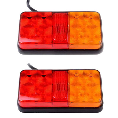 

1 Pair 12V24V 40 LED Brake Stop Rear Tail Light Indicators Lamp Waterproof Replacement for Caravan Trailer Truck