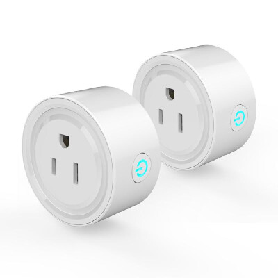 

2pcs Wifi Smart Plug Wi-Fi Enabled Mini Socket App Remote Control Wireless Portable Automatic Timer Sockets with ONOFF Switch for