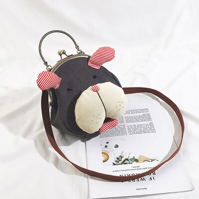 

Women Girls Fashion Animal 3D Cute Dog Head Shoulder Bag Messenger Bag