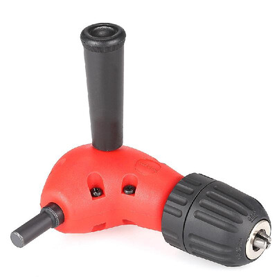 

High Quality Professional 08-10mm 90 Degree Round Shank Right Angle Bend Extension Chuck Drill Adapter With 95mm 38" Shank
