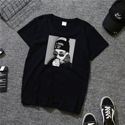 

Womens casual shirt fashion t-shirts tee outwear streetwear hot sales summer funny Round Neck Character Print Short Sleeve