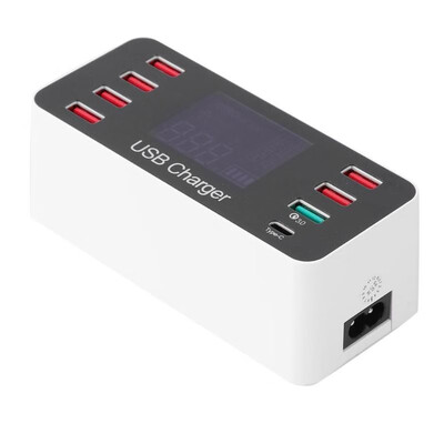 

8 Port USB Charger LCD Display 5V 8A 40W Socket Charger for Smart Phone PC
