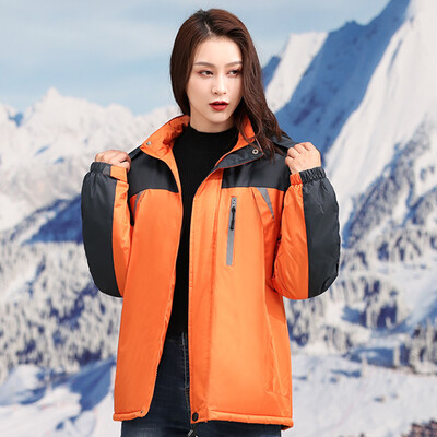 

Men Women Outdoor Thick Winter Jackets Casual Zipper Hooded Warm Coat Outwear