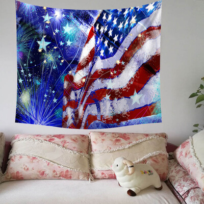 

Gobestart Independence Day Print Family Tapestry Light String Combination Wall Decor15x2m