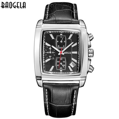 

Baogra Baogela square belt waterproof watch multi-function fashion quartz watch mens watch mens watch