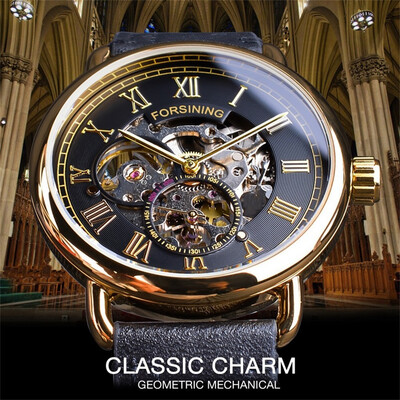 

Gobestart Forsining Hollow Dial Luxury Design Business Fashion Mens Mechanical Watch