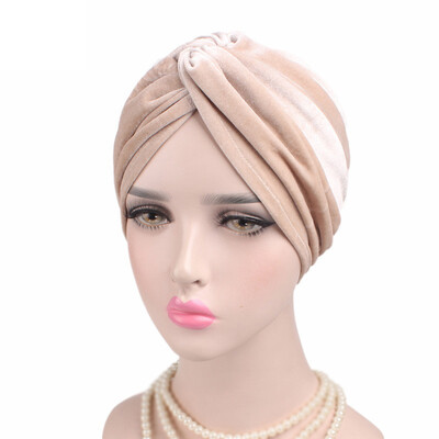 

Women Beads Elastic Turban Hat Muslim Cancer Chemo Cap Hijab Head Wrap Trendy