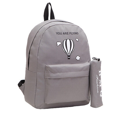 

Tailored Unisex Canvas Print Letter Two Set Double-shoulder School Travel Backpack Bag