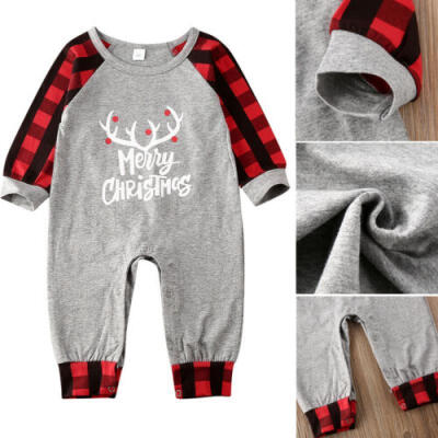 

Newborn Baby Boys Girls Merry Christmas Deer Romper Jumpsuit Clothes Outfits