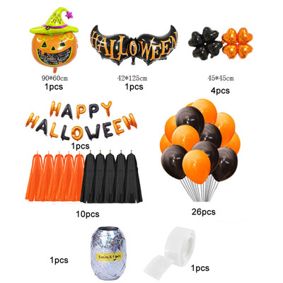 

Happy Halloween Hanging Pumpkin Star Batman Balloons Banner Festival Party Decor