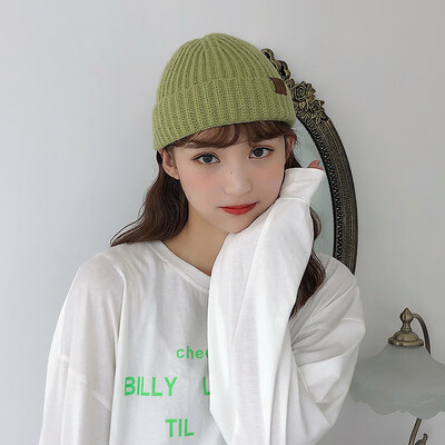 

Ins hats women autumn&winter womens&winter dome-cap Korean-style black-and-white-cap street-cold-hat male
