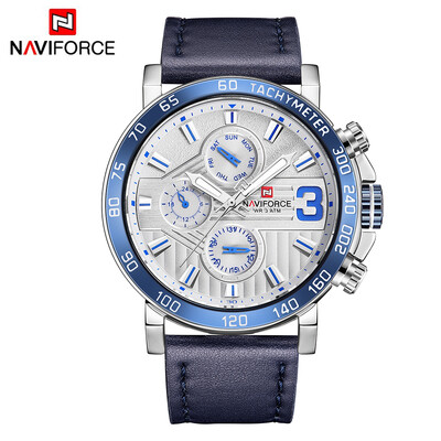 

NAVIFORCE NF9137 Man Watch Quartz Watch Leather 3ATM Waterproof Date Week Hour Watch