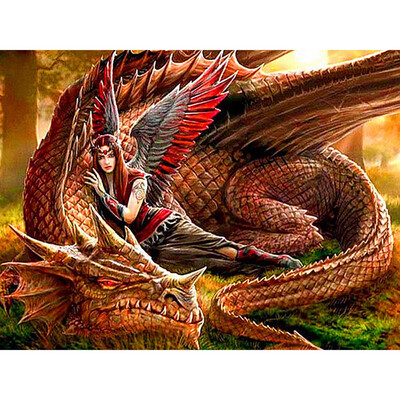 

kirinshow Diamond Painting Cartoon Dragon Cross Stitch Kits Diamond Embroidery Sale Rhinestones Pictures Needwork 5d Diamond Mosai