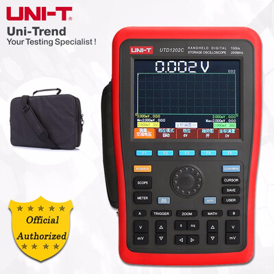 

UNI-T UTD1062C UTD1102C UTD1202C Oscillograph Handheld Digital Storage Oscilloscope 2CH 200MHz Bandwidth 1GSs Sample Rate 18ns