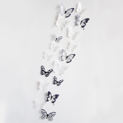 

〖Follure〗18 Pieces 3D Butterfly Decor Wall Sticker Home Wall Decals