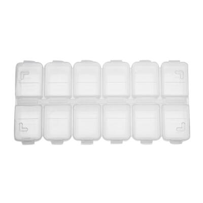 

12 Grids Tool Jewelry Storage Box Portable Mini Kit Double Rows Box Display