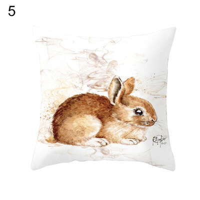 

Colorful Easter Rabbit Egg Pillow Case Cushion Cover Bed Car Cafe Office Decor
