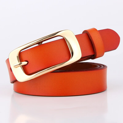 

Ladies belt leather casual wild hollow belt womens fine decoration simple fashion pin buckle belt pure leather