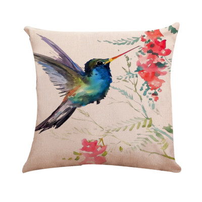 

〖Follure〗Bird Tree Cotton Linen Pillow Case Cushion Cover Waist Cover Home Decor