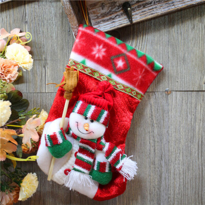 

〖Follure〗Candy Bag Christmas Gifts Tree Ornament Stocking Santa Claus Snowman Sock Decor