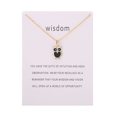 

Fashion Jewelry Hot Color Glaze Wisdom Owl Pendant Choker Necklace For Women Girl