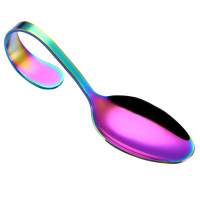 

Stainless Steel Hotel Buffet Kitchen Curved Handle Dessert Soup Spoon Cutlery