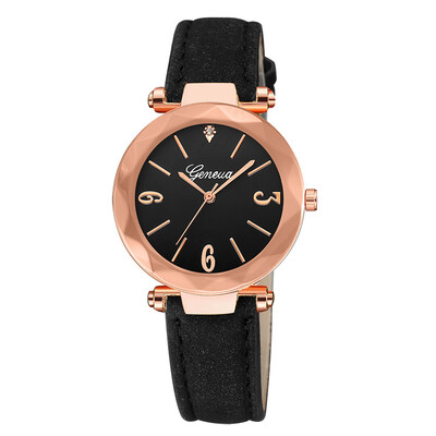 

Top Brand Rose Gold Luxury High Quality Casual Geneva Leather Strap Women Watches Bracelet Ladies Clock Hour Quartz Watch 233