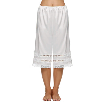 

Womens Trousers Splice Lace Solid Loose Pajama Pants Lounge Sleepwear Shorts