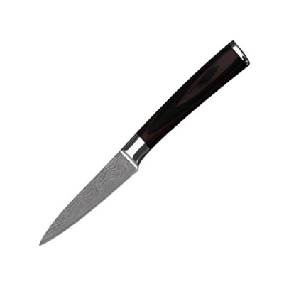 

Stainless steel dark brown color wooden handle big wave Damascus peel universal 5 piece set kitchen cutter