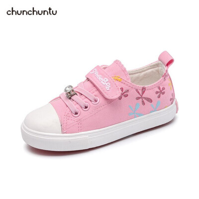 

chunchuntu 2018 Autumn Children Fashion Canvas Trainer Baby Girl Brand Sport Sneaker Toddler Rhinestone Casual Shoe 3875