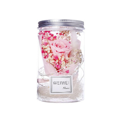 

Eternal Rose Dried Gypsophila Flower Bottle Night Light Home Decor Valentines Day Gift