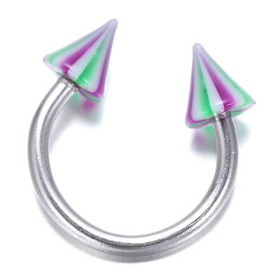 

Colorful Nose Open Hoop Ring Nose Studs Earring Lip Eyebrow Nail Body Piercing