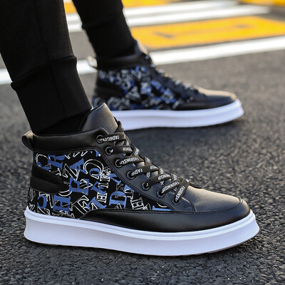 

2019 summer new mens shoes in the sports&leisure youth board shoes Korean version of the trend of wild high-top shoes