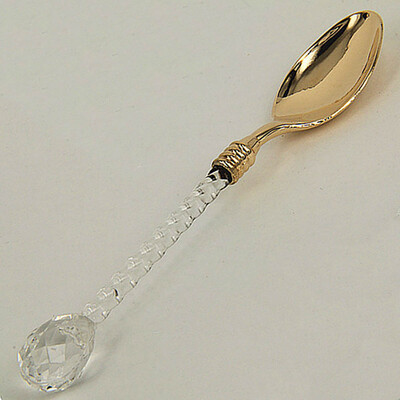 

1 Pc Crystal Handle Tea Coffee Spoon Ice Cream Spoon Dessert Ladle Scoop For HomeBar