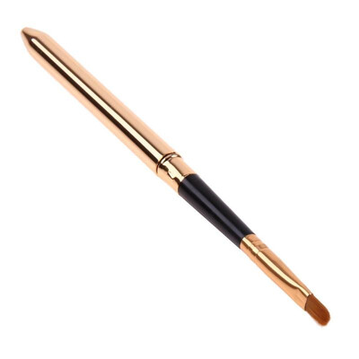 

1pc Mini Lipbrush Fashionable Alloy Tube Travel Foundation Makeup Brush
