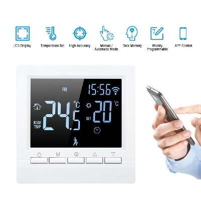 

Wi-Fi Smart Thermostat Digital Temperature Controller APP Control LCD Display Week Programmable Electric Floor Heating Thermostat