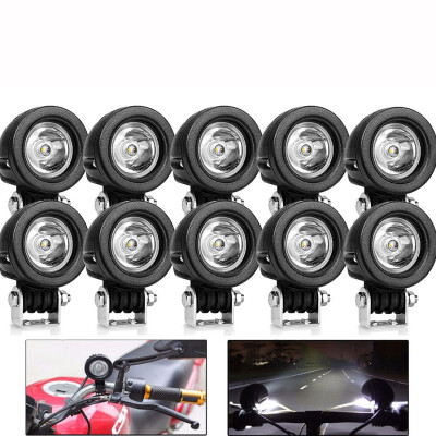 

10PCS 2" Inch 10W LED Spot Lights Round Work Lamp for Offroad Truck 4WD ATV 4X4