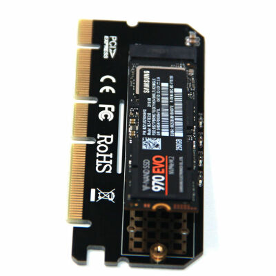 

M2 NVMe SSD NGFF to PCIE 30 X16 Adapter  Key Interface Card FULL SPEED New