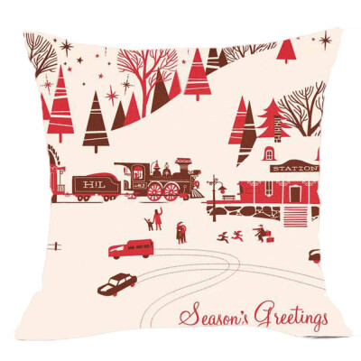 

Tailored Merry Christmas Pillow Cases Super Cashmere Sofa Cushion Cover Home Decor