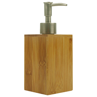 

500mL Bathroom Soap Dispenser Lotion Shampoo Dispenser Bottle Holder Kitchen Bamboo Liquid Hand Soap Dispenser Pump