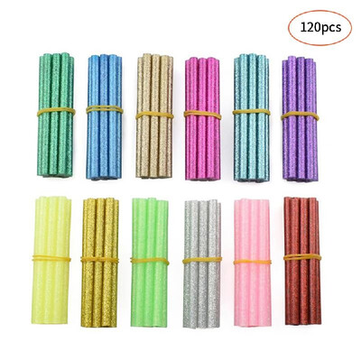 

120pcs Hot Melt Glue Bars Glue Sticks Bars Colorful Glue Bonding Set High Viscosity Glue Stick