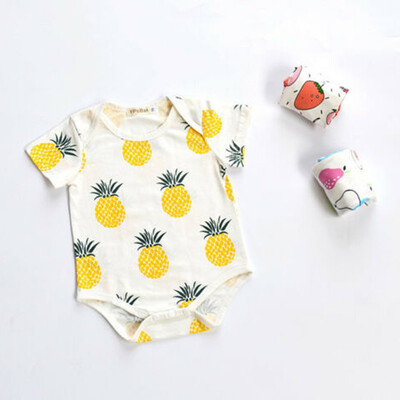 

0-24M baby girls cotton one piece swimsuit body bodysuit newborn infant clothes